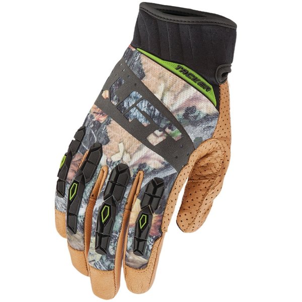 Lift Safety TACKER Glove Camo Genuine Leather AntiVibe GTA-17CFBR1L